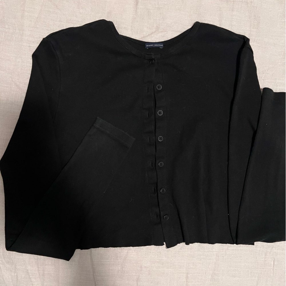 Black Button-Up Cardigan Brandy Melville